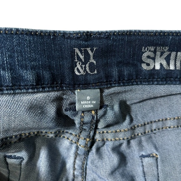 New York & Company Denim Jeans Low Rise Skinny Ankle Stretch Women's Size 8 - Picture 5 of 12